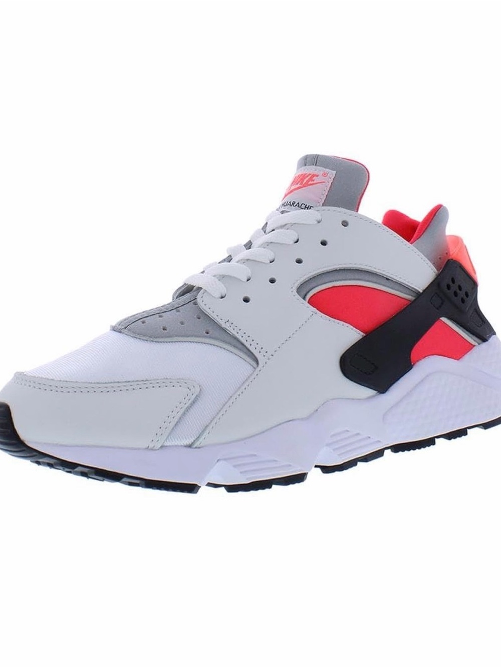 Nike Men’s Huarache White, Gray & Pink Athletic Sneakers
